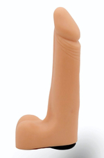 Реалистичный фаллоимитатор на трусиках с плугом - 18,5 см. (Цвет: телесный)