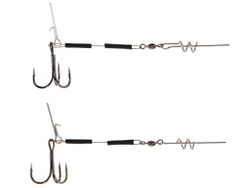 Оснастка стал. Lucky John STINGER POWER CHAIN 3,5 и 5,5см, оснащ. тройниками разм.02/0 и 01/0 1шт.