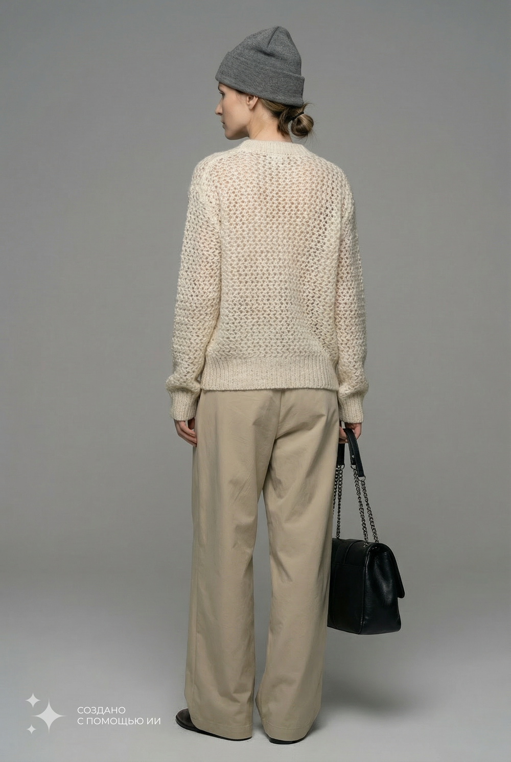 Вязаный кардиган с v-образным вырезом