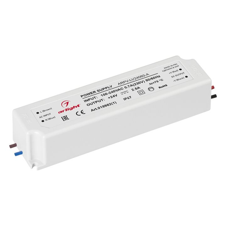Блок питания Arlight ARPV-LV24060-A 24V 60W IP67 2,5A 018982(1)