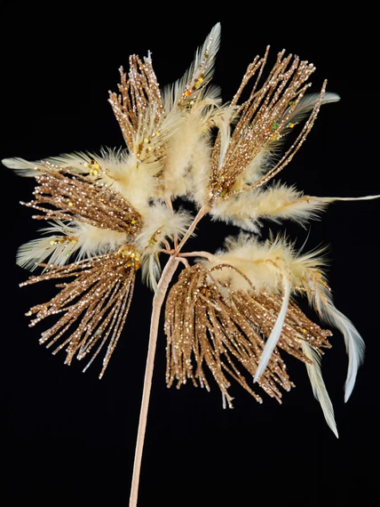 Ветвь Воздушное золото-одуванчик 71 см., Christmas DeLuxe (88912)