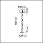 8079/1F NEOCLASSI LN26 467 хром/черный металл/текстиль Торшер E27 1*60W 220V NAVILA