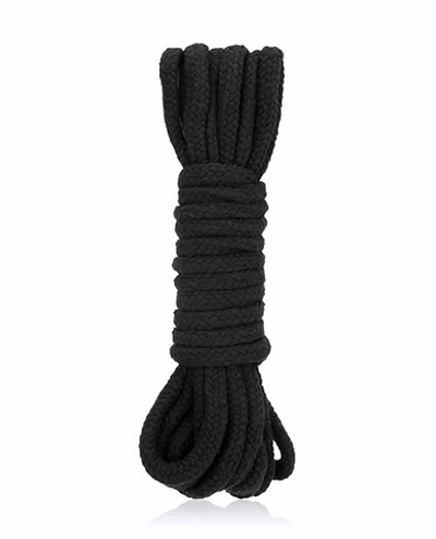 Черная хлопковая веревка для бондажа - 5 м. (Цвет: черный)