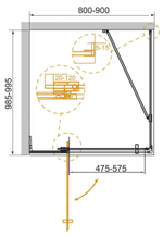 Душевой уголок Cezares SLIDER-AH-1-100-80/90-BR-Cr
