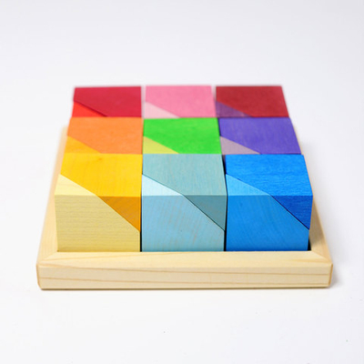 Деревянные кубики "Грани", поддон, 18 деталей