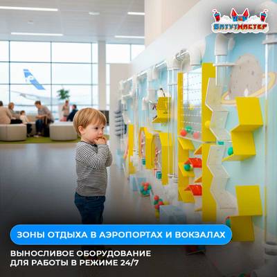 Интерактивная стена для игровой комнаты «Мир Монстриков», 2,2×1,9×0,5 м