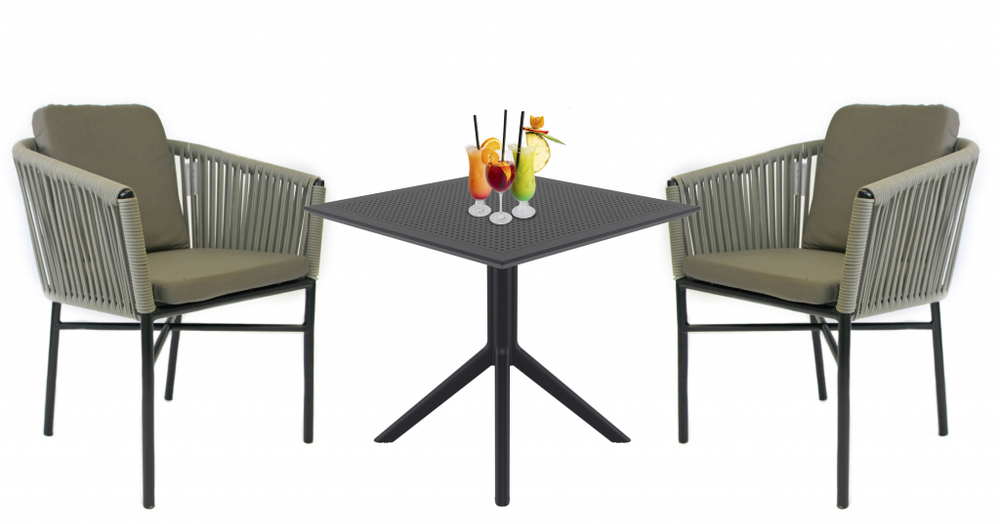 Комплект мебели Tagliamento Sky Palermo, черный, антрацит, светло-коричневый