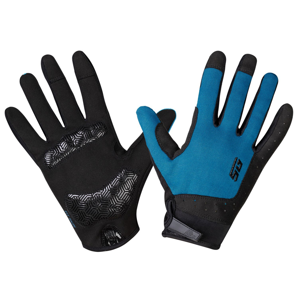 Перчатки полноразмерные STG Fit Skin, размер M, синий с черным