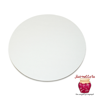 Подложка картонная усиленная 180 мм, БЕЛАЯ/жемчуг (3,2 мм)