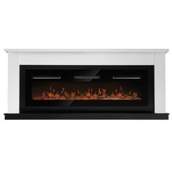 Каминокомплект: Очаг Electrolux Infinity EFP/P-1600ULS N, портал Canto Long белый, черный