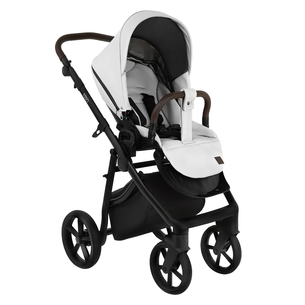 Коляска 2 в 1 Roan Esso Leather, White / Белый