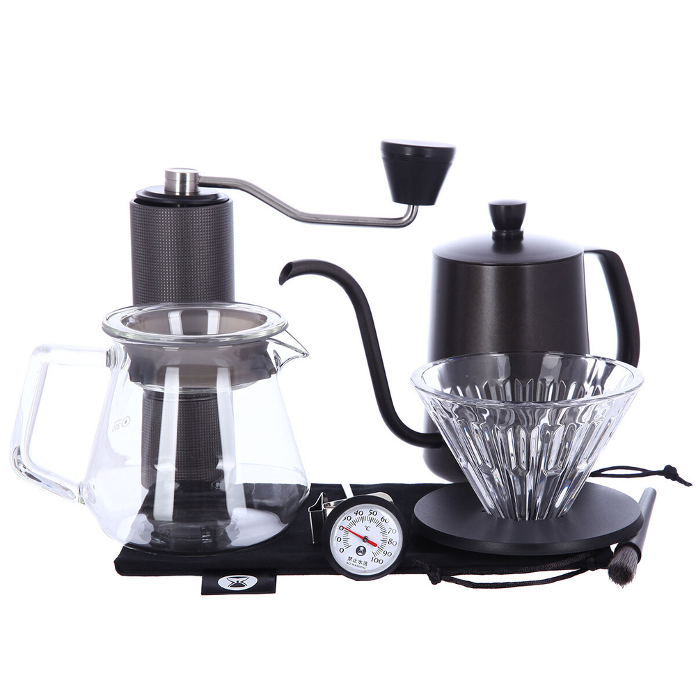 Набор для заваривания кофе Timemore C2 Pour Over Set (Fish 03), черный