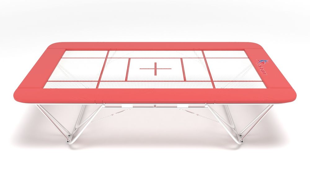 Гальванизированный Батут Гимнастический - гнутая рама (овальный профиль) - профессиональная сетка