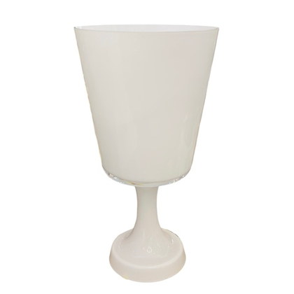 Ваза белая на ножке 52 см