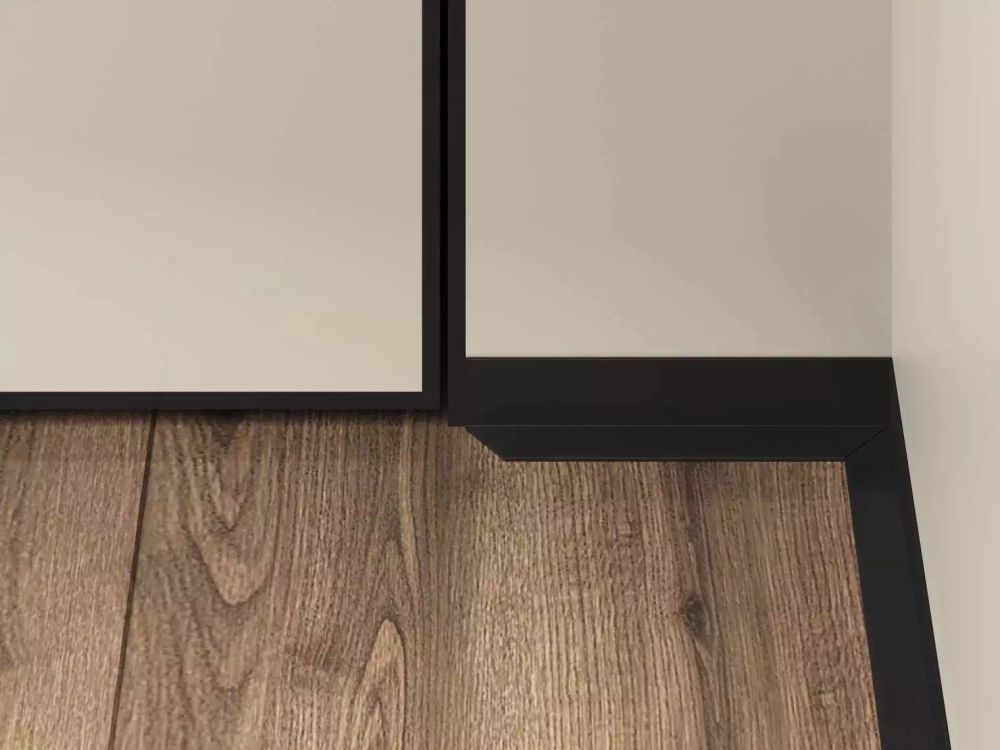 Микроплинтус micro-L MAX шампань анодированный, 2450x16,2x35,6 мм