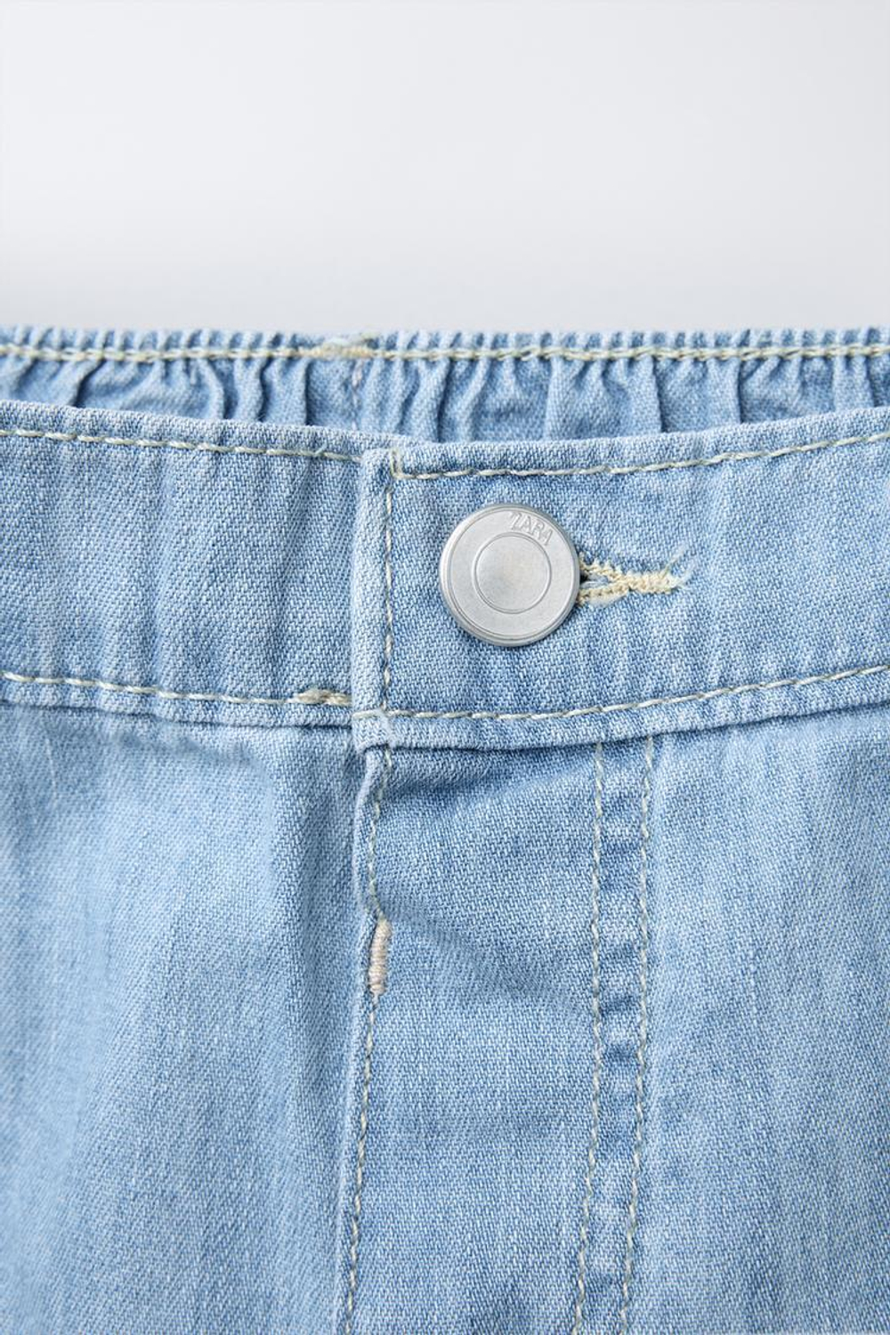 ZARA ДЖИНСЫ WIDE LEG, ГОЛУБОЙ