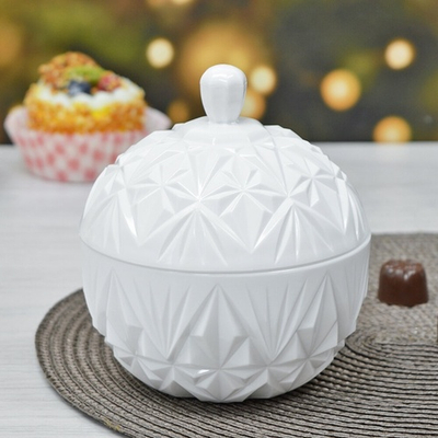 Сахарница 0,35л с крышкой "Шарм" (белый)