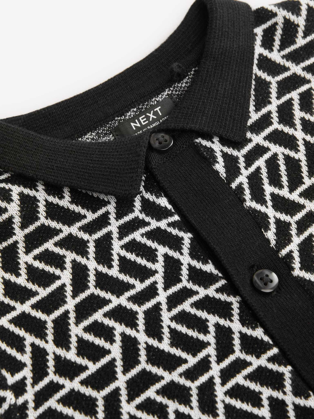 Рубашка с коротким рукавом для мальчика Next B38-662, Черный, Белый