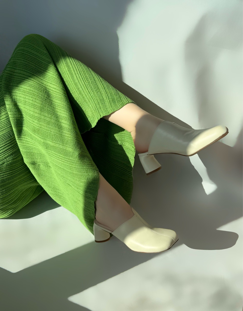 Женские летние мюли из натуральной кожи