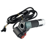 Ручка газа с вольтметром и кнопками серебряная (кабель 1,7м) для электросамокатов электровелосипедов