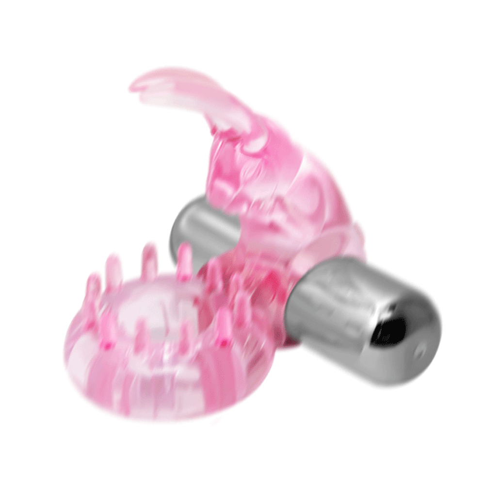 Розовое эрекционное виброкольцо-кролик 3,8см Baile Love Rabbit Ring BI-010132-1