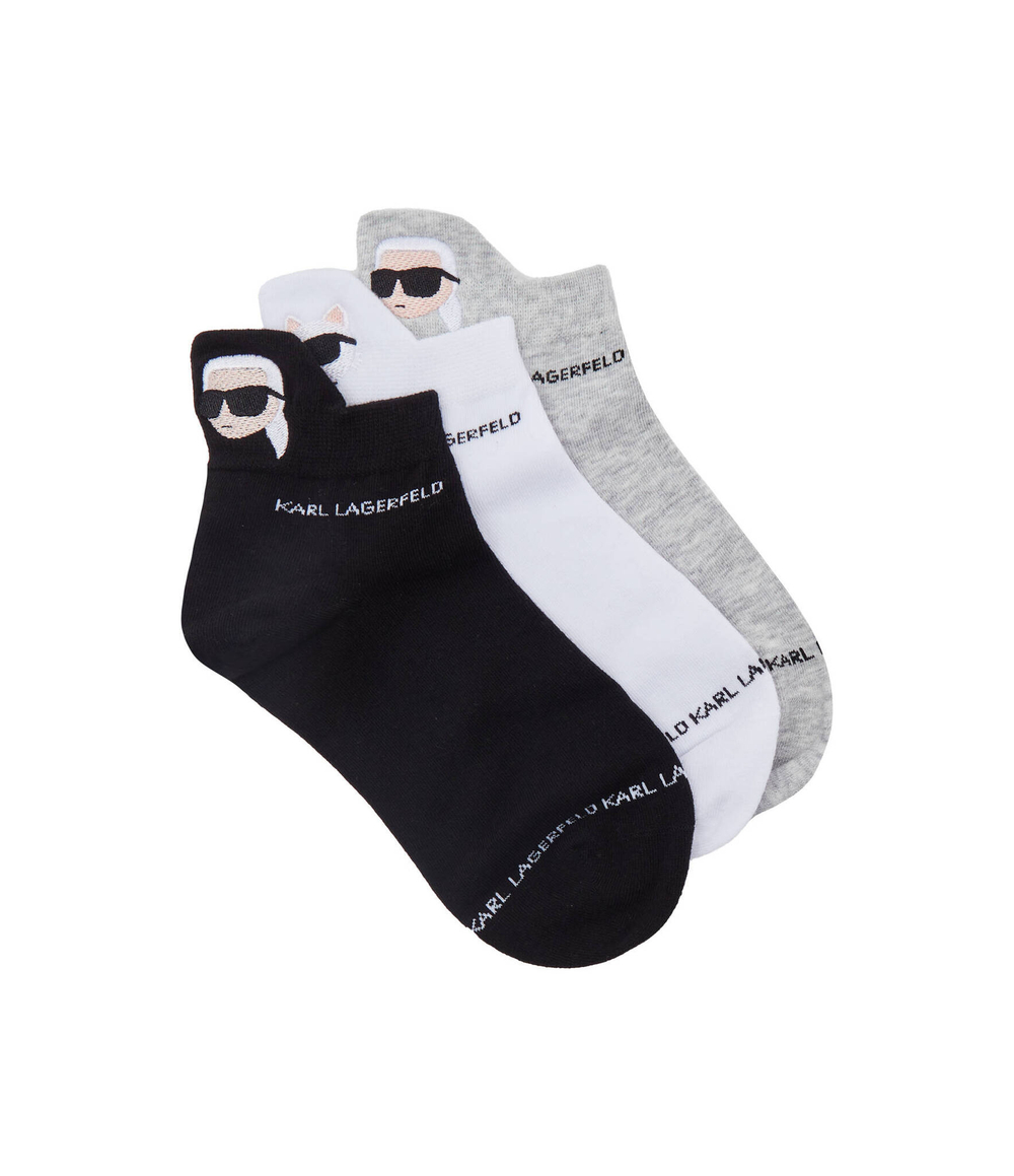 Носки 3 пары k/ikonik 2.0 Karl Lagerfeld - серый(231W6004)