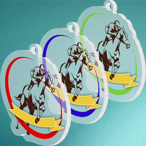 Акриловая медаль Конный спорт 1738