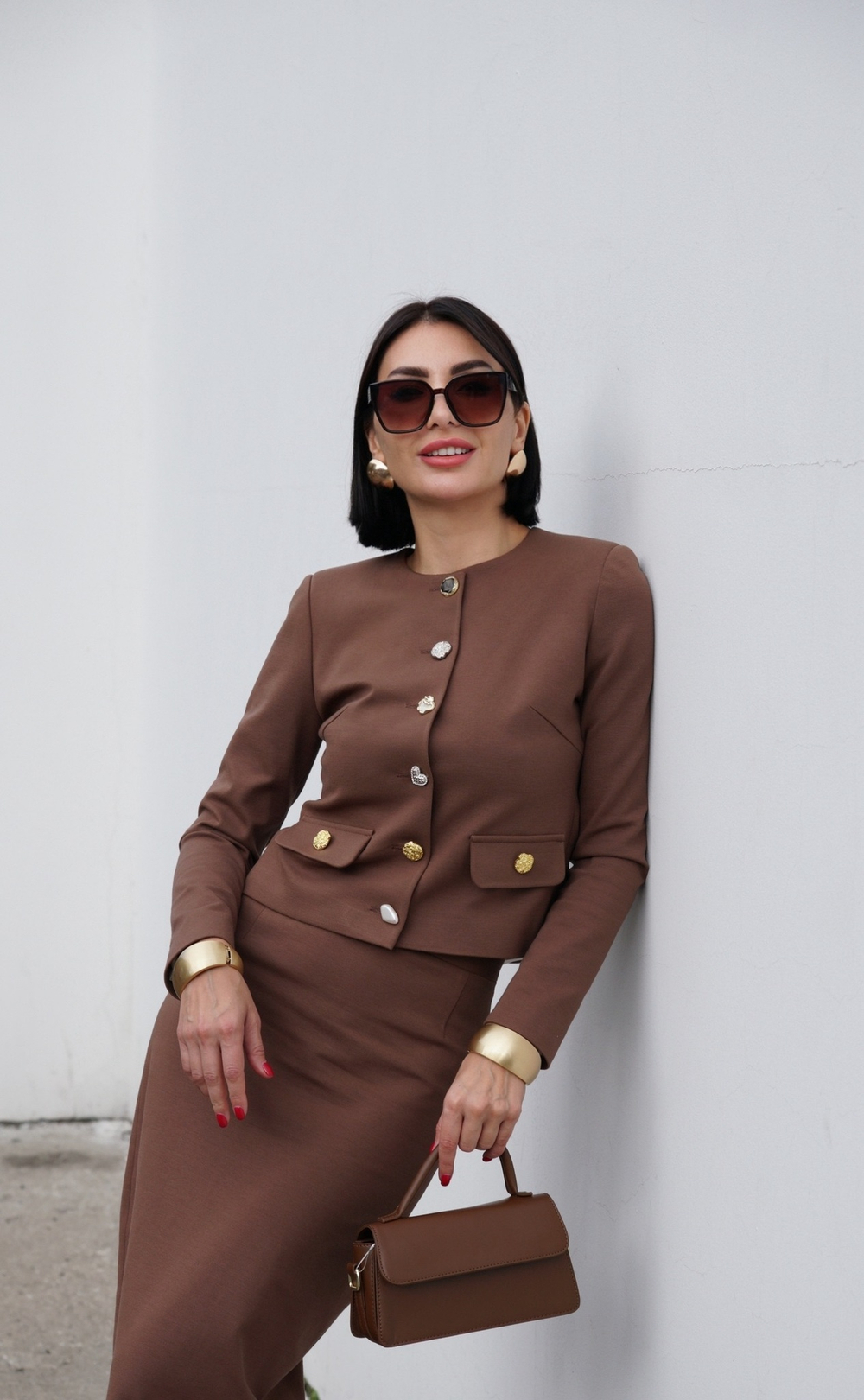 Юбка «Классика жанра» в шоколадном джерси