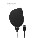 Черный вакуум-волновой клиторальный стимулятор Irresistible Seductive Black IRR001BLK