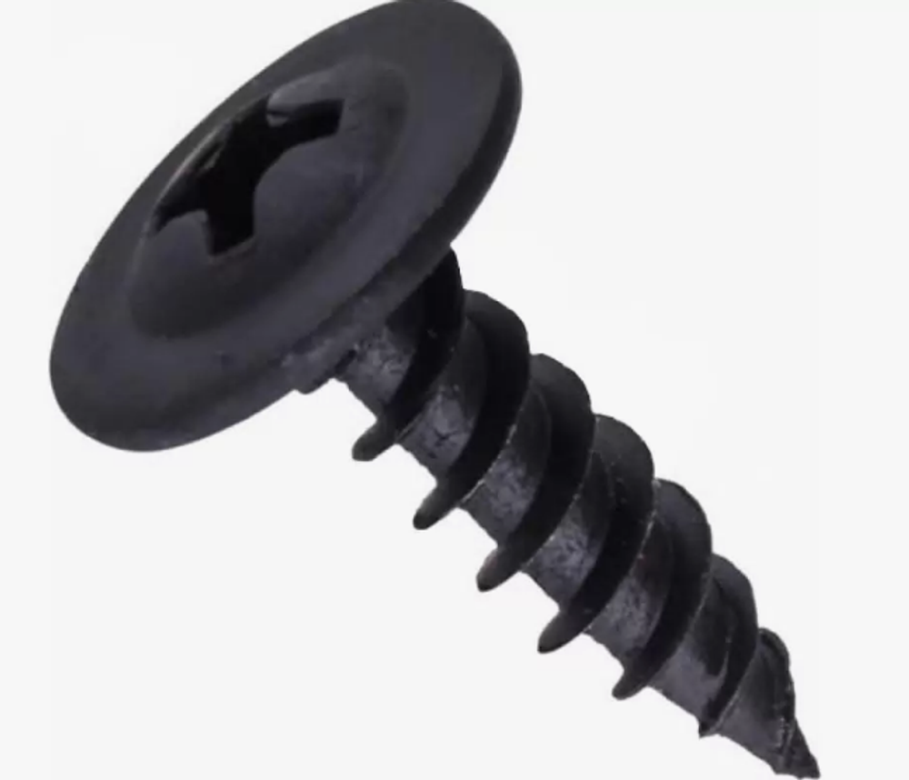 Саморез 4,2х13 с пресшайбой, острый, черный (уп100шт)