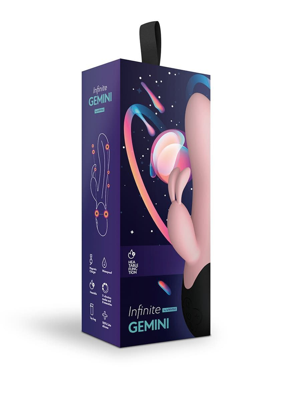 Вибратор Нагреваемый кролик Gemini, персиковый