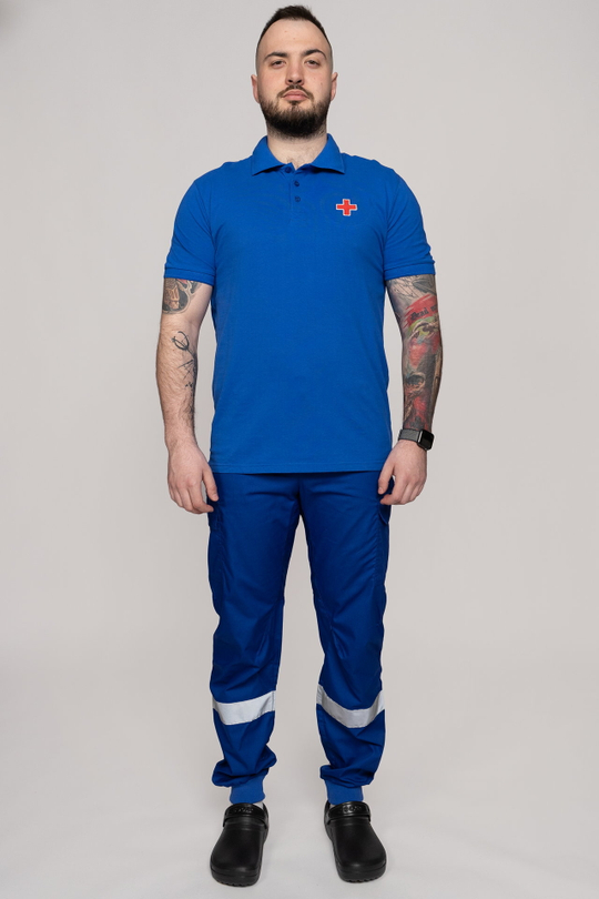 Брюки-джоггеры летние мужские Скорая помощь MedicLine цв. ВАСИЛЕК