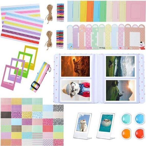 İnstax fotoaparat üzlüyü \ Instant Camera Case Mini 8 in1 bundle White