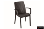 Стул Bica B:rattan INDIANA с подлокотниками, коричневый