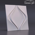 Гипсовая 3D панель Мягкий ромб