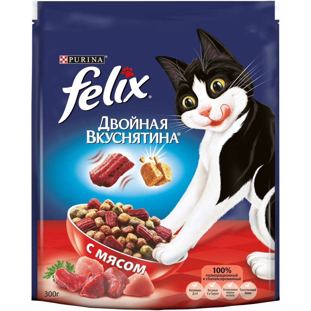 Сухой корм Felix Двойная вкуснятина  для кошек