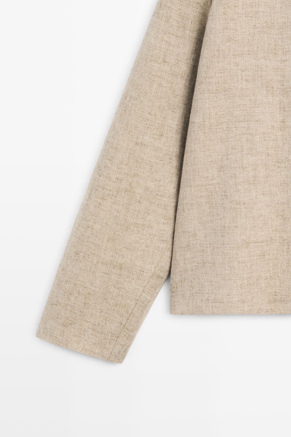 Massimo Dutti Бомбер с меланжевым эффектом, бежеаый