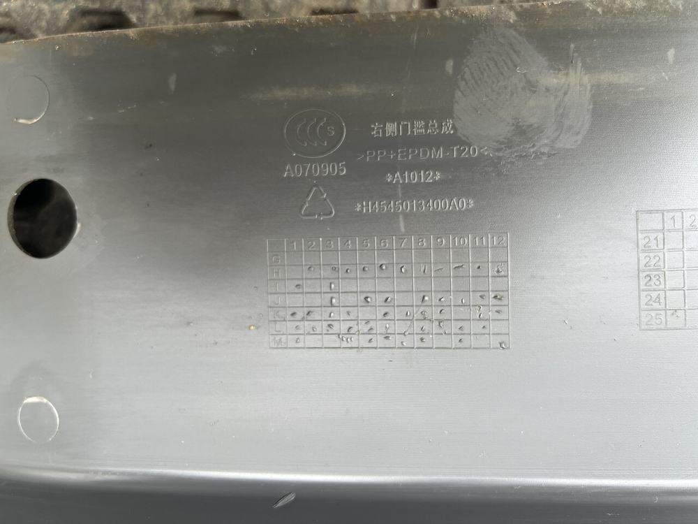 Накладка (дефект) порога правая 2023г