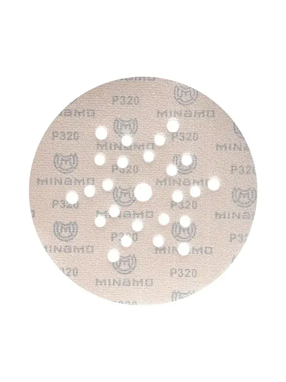 225мм P320 10шт. Шлифовальный абразивный круг для шлифовки под липучку Minamo Golden Warrior