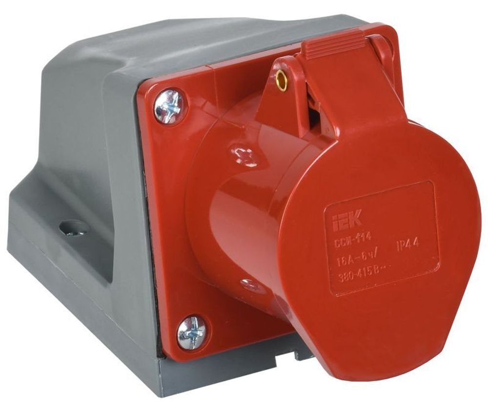 Розетка ОП 16А 380В 3P+PЕ ССИ-114 IP44 IEK PSR12-016-4 Розетка ОП 16А 380В 3P+PЕ ССИ-114 IP44 IEK PSR12-016-4