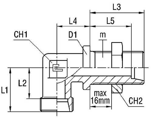 Соединение PD90 DL12 18х1.5 (корпус)