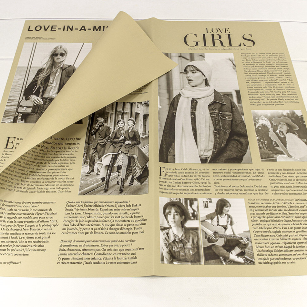 Пленка В листах 20 шт 57 х 57 см "Газета GIRLS" (Бежевый)