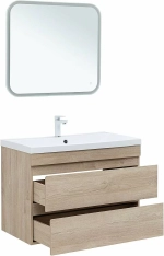Тумба с раковиной Aquanet Нота New 334199 90 дуб светлый