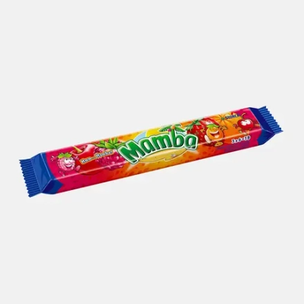 Конфеты жевательные со вкусом апельсина вишни малины и клубники Mamba 79.5г