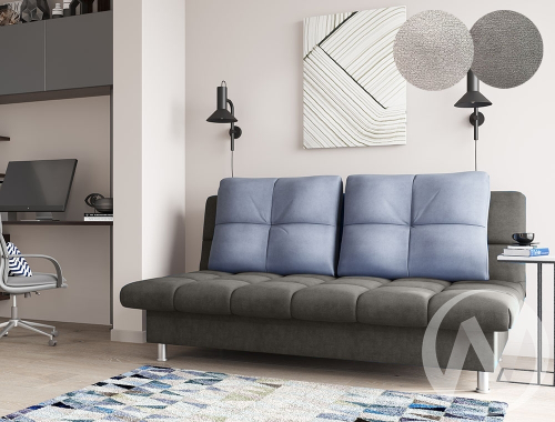 Диван прямой Финка 3 ДК (Боска VL-1912-17 белый жемчуг/Боска VL-1912-19 темно-серый; 3 категория)