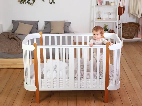 Кроватка-трансформер Happy Baby Mommy Lux Белая