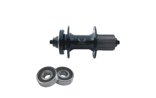 Втулка задняя WZ алюминий диск 6 болтов кассета 8/10скоростей, эксцентрик 36H ось 3/8''х135x145мм, черная