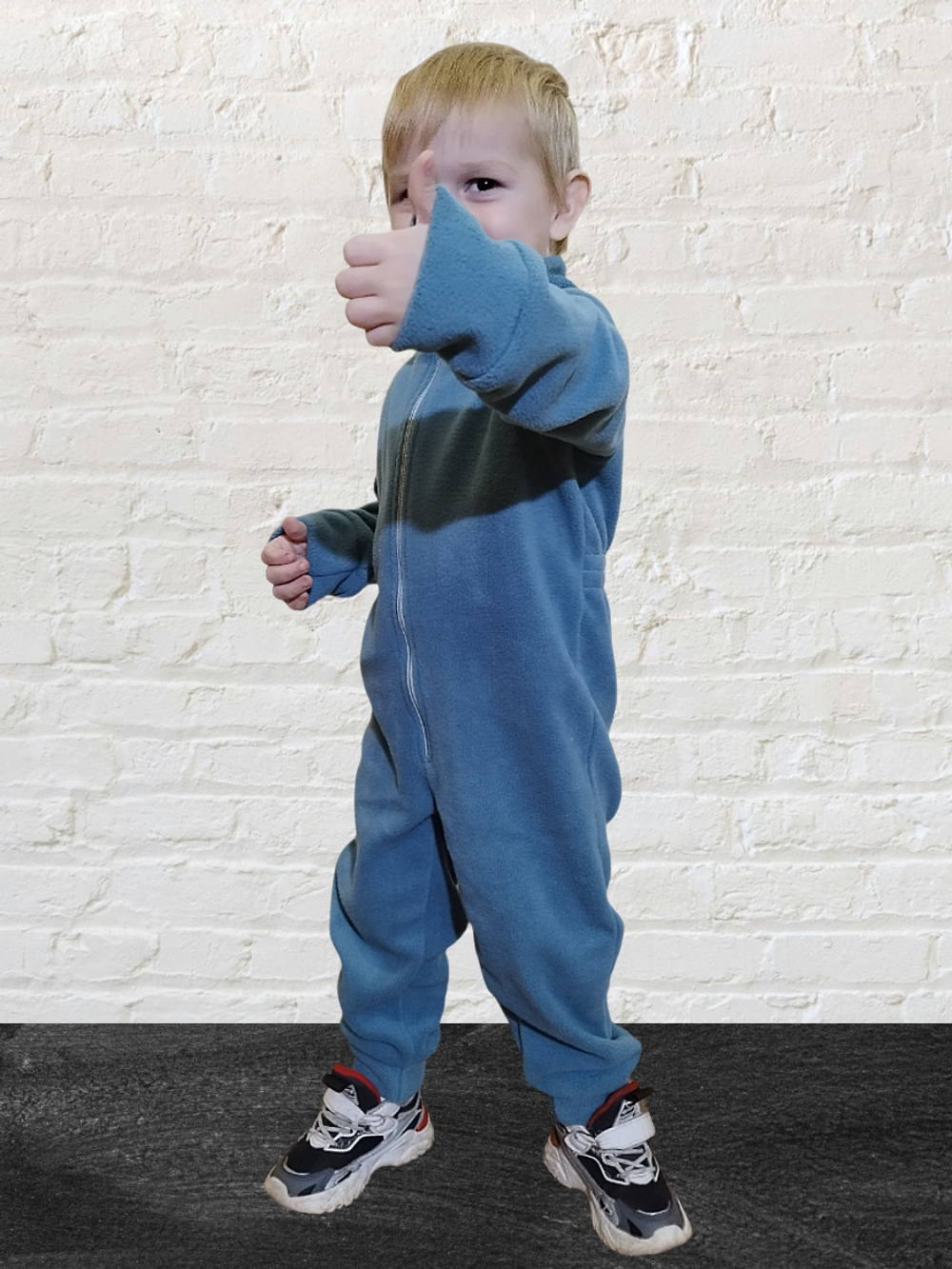 1141 Комбинезон детский флис джинс (60-116)