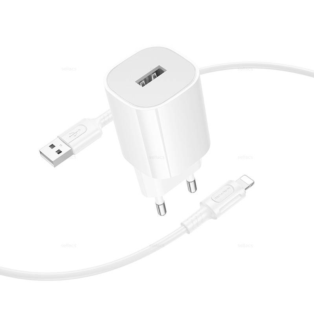 Зарядное устройство на Lightning Borofone BA101A (white)