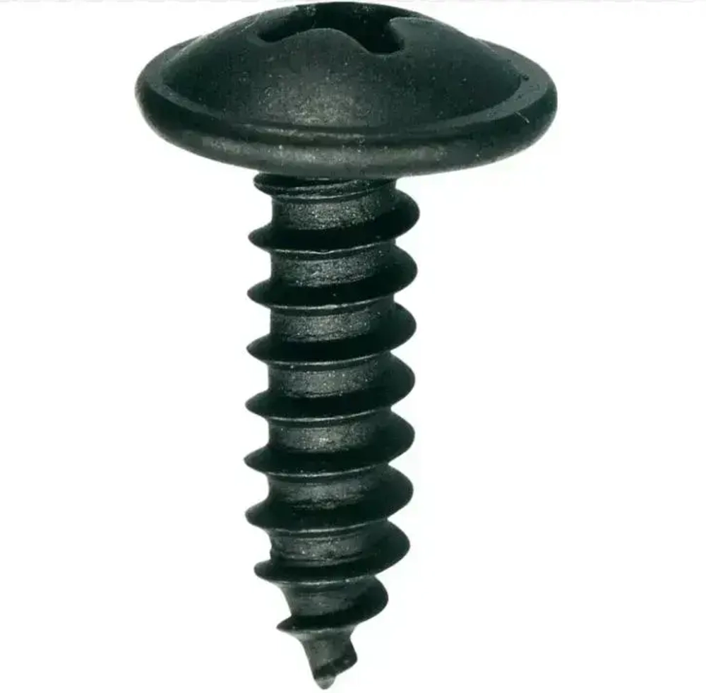 Саморез черный с прессшайбой острый 4.2x16 70шт подходит для установки подкрылок